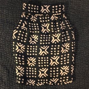 HAND PRINTED PENCIL SKIRT - Sariah